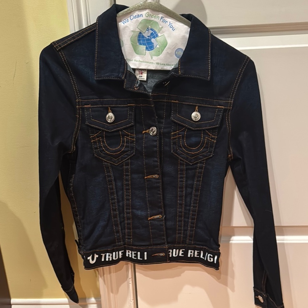True Religion Black Denim Jacket